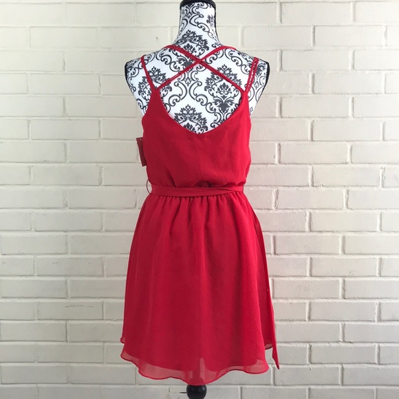 Chelsea28 Red Midi Dress - Picture 3 of 8